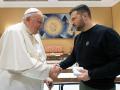 El Papa Francisco y Volodimir Zelenski en la audiencia del Vaticano