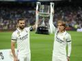 La plantilla del Real Madrid ofreció la Copa del Rey al Bernabéu con Nacho y Modric a la cabeza