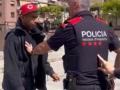 El padre de Lamine Yamal, parado por un agente de los Mossos tras agredir a militantes de Vox