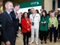 La ministra de Defensa, Margarita Robles, durante su visita a Feindef 2023