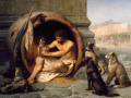 'Diógenes sentado en su tinaja' (1860) de Jean-Léon Gérôme