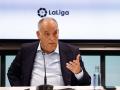 Javier Tebas, durante el acto contra el racismo de LaLiga