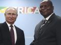Vladimir Putin with Faustin-Archange Touadéra, the President of the Central African Republic (CAR)