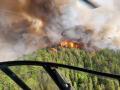 Fotografía cedida por el Gobierno de Ontario que muestra un incendio forestal