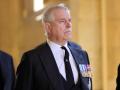Prince Andrew The Duke of York during the funeral of the Duke of Edinburgh in Berkshire.
