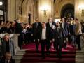 (I-D) El presidente de la Generalitat, Quim Torra; el exvicepresident de la Generalitat y preso del 'Procés', Oriol Junqueras; el exconseller de Asuntos Exteriores, Relaciones Institucionales y Transparencia de la Generalitat y preso del 'Procés', Raül Romeva; el presidente del Parlament de Catalunya, Roger Torrent; y el exconseller de Interior y preso del 'Procés', Joaquim Forn, bajan las escaleras del Parlament tras las declaraciones de los exconsellers ante la Comisión de Investigación de la aplicación del 155 en Catalunya, en el Parlament de Catalunya /Barcelona, a 28 de enero de 2020.
28 enero 2020 juicio, 1-O
Pau Venteo / Europa Press
(Foto de ARCHIVO)
28/1/2020