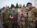 Zelenski con soldados en el frente cerca de Zaporiyia