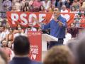 Pedro Sánchez, durante un acto de precampaña, este sábado, en Tenerife