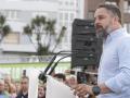 El presidente de Vox, Santiago Abascal, durante un acto de Vox en Gijón
