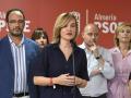 La portavoz del PSOE y ministra de Educación y Formación Profesional, Pilar Alegría, este viernes ante los medios