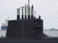 El submarino S-81 efectúa una prueba de navegación en Cartagena