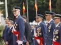 El Rey Felipe, durante los desfiles aéreo y terrestre en San Javier, Murcia