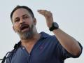 Santiago Abascal durante un mitin de Vox