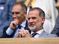 King Felipe VI of Spain in the royal box on day fourteen of the 2023 Wimbledon Championships at the All England Lawn Tennis and Croquet Club in Wimbledon. Picture date: Sunday July 16, 2023. *** Local Caption *** .