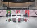 El plató del debate a tres de este miércoles en TVE