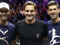 Nadal, Federer y Djokovic, en la retirada del suizo