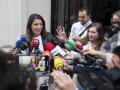 Macarena Olona atiende a los medios el pasado 7 de junio