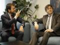 Pere Aragonès y Carles Puigdemont, en una reunión que mantuvieron en Bruselas