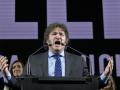 El congresista argentino y precandidato presidencial por La Libertad Alianza Avanza Javier Milei pronuncia un discurso