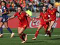 Las jugadoras españolas celebran la victoria ante Países Bajos