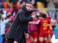 El seleccionador Jorge Vilda tras el gol de España que les daba el pase a seminifinales