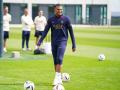 Mbappé, en un entrenamiento con el PSG