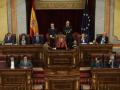 La presidenta del Congreso de los Diputados en 2019, Meritxell Batet, junto al resto de miembros de la Mesa de la Cámara Baja.