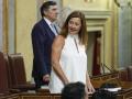 La recién elegida presidenta del Congreso, la socialista balear Francina Armengol,en su puesto de la Cámara Baja