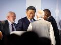 Lula da Silva, Xi Jinping, Narendra Modi y Cyril Ramaphosa durante la cumbre de los BRICS