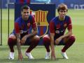 Joao Félix y Joao Cancelo posan como nuevos jugadores del Barcelona