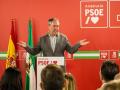 Juan Espadas, durante su intervención en la reunión de la Interparlamentaria del PSOE andaluz