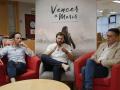 Vincent Mottez, director y guionista de la película 'Vencer o morir', junto al actor Hugo Becker y el productor Guillaume Allaire