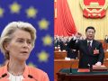 Ursula von der Leyen, presidenta de la Unión Europea, y Xi Jinping, presidente de China