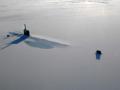 Un submarino americano en la región Ártica
