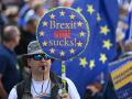 Un manifestante anti Brexit en la Londres
