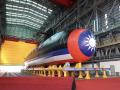 El primer submarino construido en Taiwán fue presentado en una ceremonia en Kaohsiung