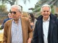 Mario Vargas Llosa and Alvaro Vargas Llosa during Un encuentro para la cultura en libertad Forum in Madrid on Friday, 21 October 2022.