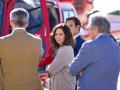 La presidenta de la Comunidad de Madrid, Isabel Díaz Ayuso, en el Parque de Bomberos de Las Rozas
