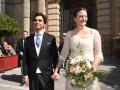 Victoria de Hohenlohe y Maxime Corneille, en su boda