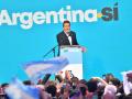 l candidato presidencial Sergio Massa habla tras conocerse los resultados de la primera vuelta de las elecciones argentinas