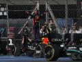 Max Verstappen, de Red Bull Racing, celebra su victoria en el Gran Premio de México