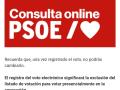 Votación negativa por parte de un militante en la consulta del PSOE