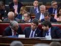 El presidente de Aragón, Jorge Azcón; el presidente de la Generalitat valenciana, Carlos Mazón y el presidente de la Región de Murcia, Fernando López Miras,  durante un debate tras la Comisión General de las Comunidades Autónomas, en el Senado, a 19 de octubre de 2023, en Madrid (España). En la Comisión, Aragonès, ha defendido la amnistía y el referéndum. Antes de llegar, se ha reunido con senadores catalanes de ERC, Junts y PSC, y posteriormente, se verá con los portavoces de Bildu en el Congreso y Senado. Esta comisión ha sido convocada por el Partido Popular, con la ausencia del Gobierno, con el fin de escenificar el rechazo a la amnistía de su poder territori
19 OCTUBRE 2023;COMUNIDADES AUTONOMAS;MADRID;LENGUA;SENADO
Jesús Hellín / Europa Press
19/10/2023