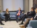 Carles Puigdemont y Santos Cerdán en la reunión del pasado lunes en el Parlamento Europeo