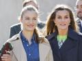 Spanish Queen Letizia with Princess of Asturias Leonor de Borbon during a visit to Arroes, Pion and Candanal (Villaviciosa) as winner of the 34th annual Exemplary Village of Asturias Awards, Spain, on Saturday 21 October 2023.