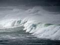 Intenso oleaje en la Playa de Tapia de Casariego (Asturias), el pasado domingo