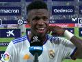 Vinicius, en una entrevista después de un partido hace unos años