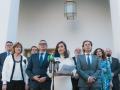 Los diputados de Vox en Andalucía, en la lectura de una declaración contra la amnistía