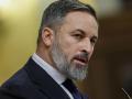 Santiago Abascal durante su intervención en la investidura de Pedro Sánchez