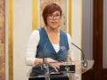 La diputada de Sumar, procedente de Compromís, Águeda Micó, en el Congreso tras el discurso de investidura de Sánchez